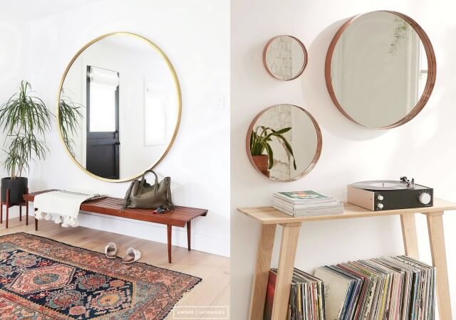 comment disposer 3 miroirs ronds sur un mur